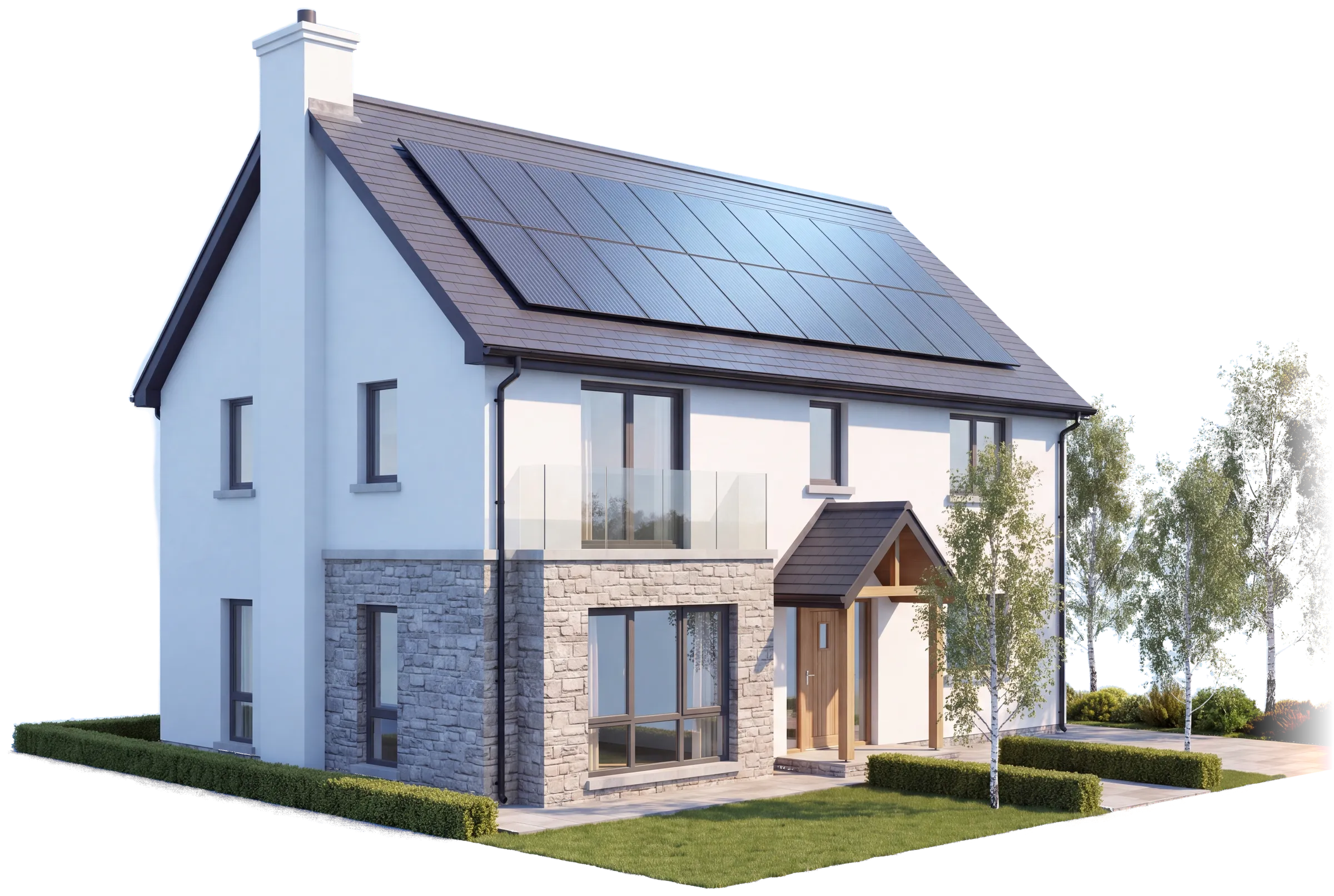 Solar panels installed on the roof of an Irish home