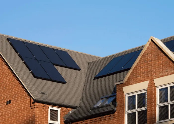 Solar panels installed on the roof of an Irish home