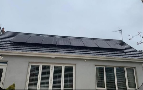All-black solar PV panels installed on a Dublin home